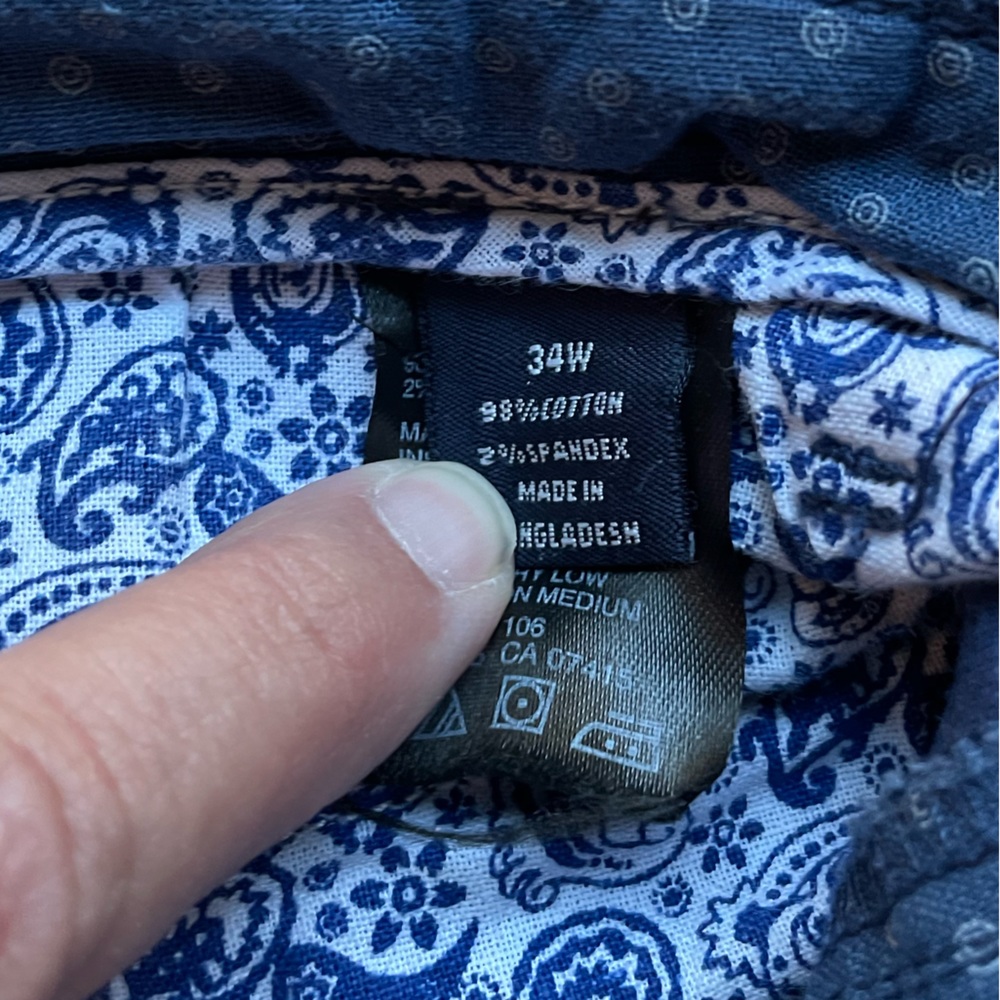 Men’s Cotton Nautica Shorts Sz. 34 Blue - Picture 5 of 7